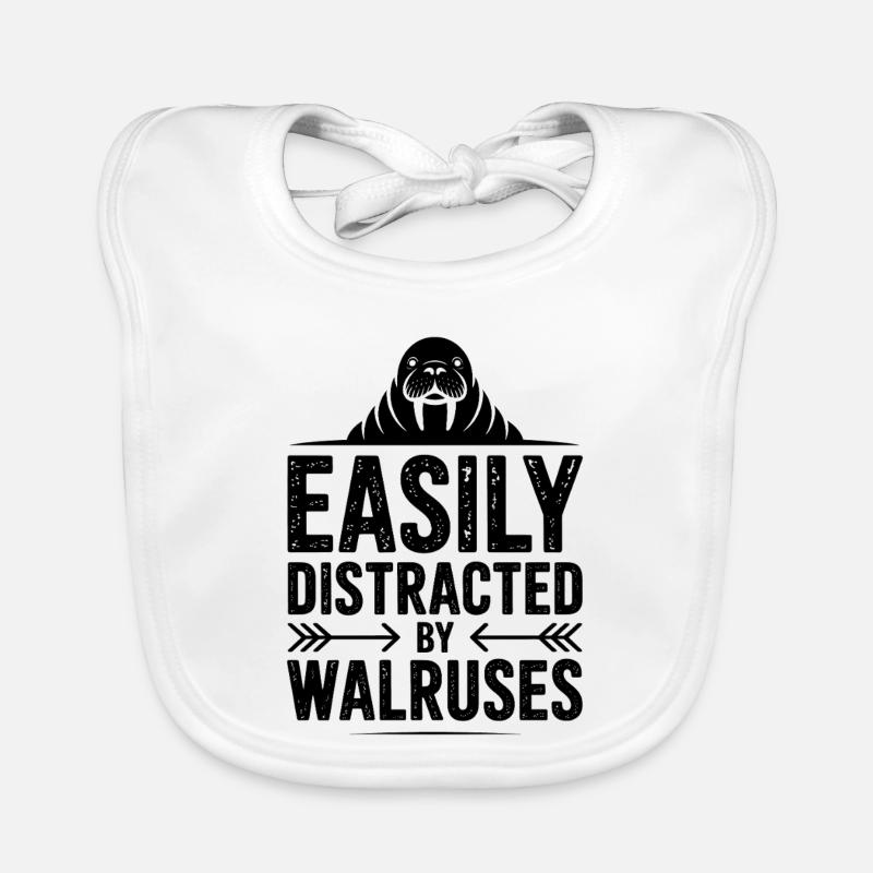 Walross Sprüche Walross Lustiges Walross Geschenk  Baby Bio-Lätzchen