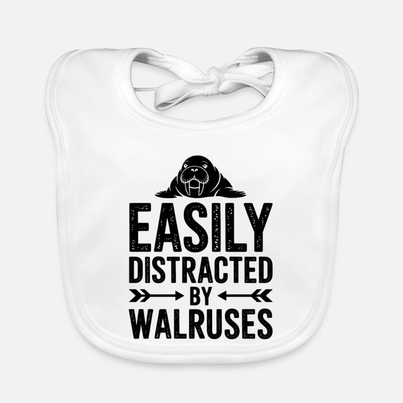 Walross Sprüche Walross Lustiges Walross Geschenk  Baby Bio-Lätzchen