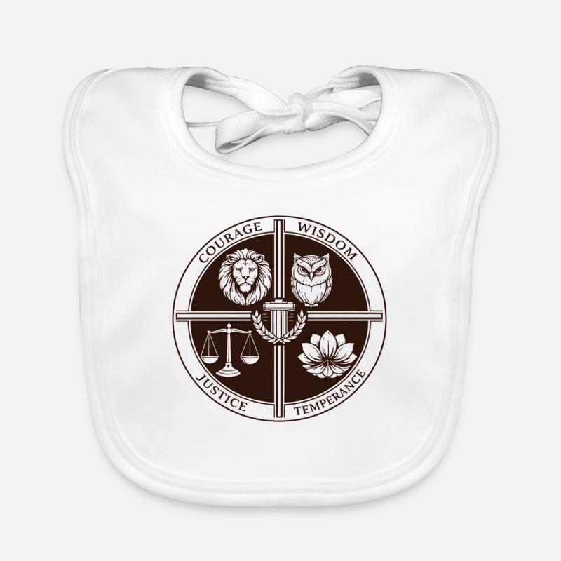 Stoic Four Virtues Organic Baby Bibs