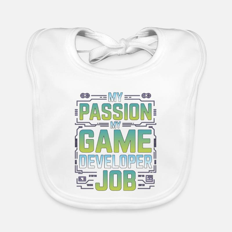 Game Developer My Passion My Gaming Programmer Baby Bio-Lätzchen