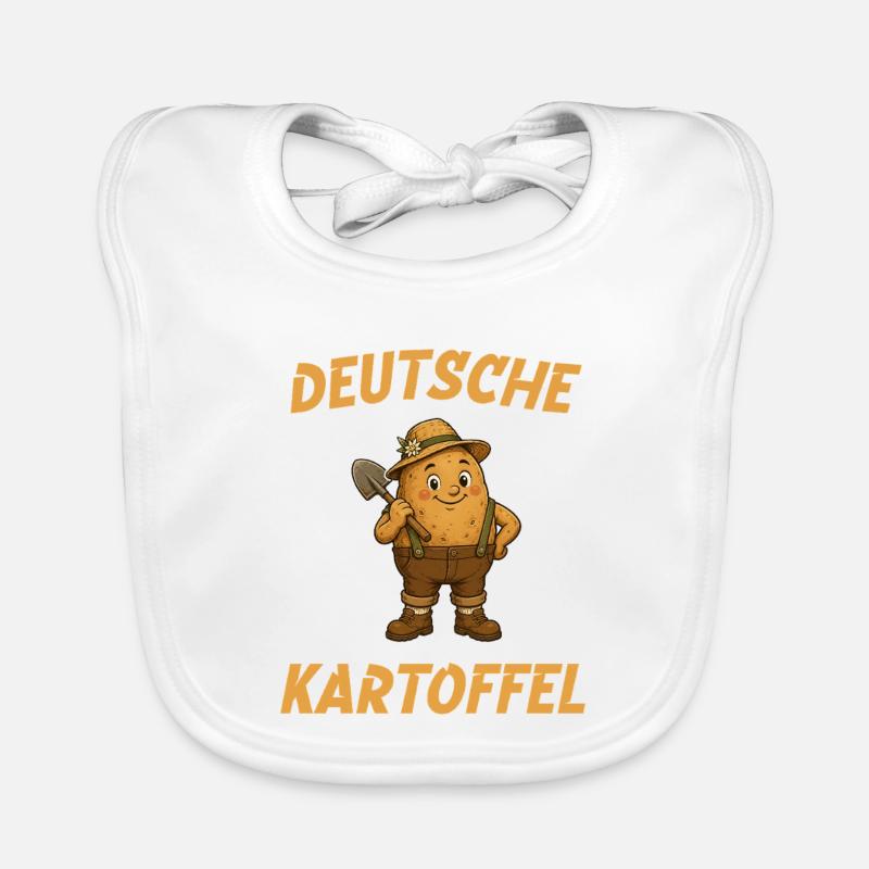 Deutsche Kartoffel mit Schaufel Baby Bio-Lätzchen