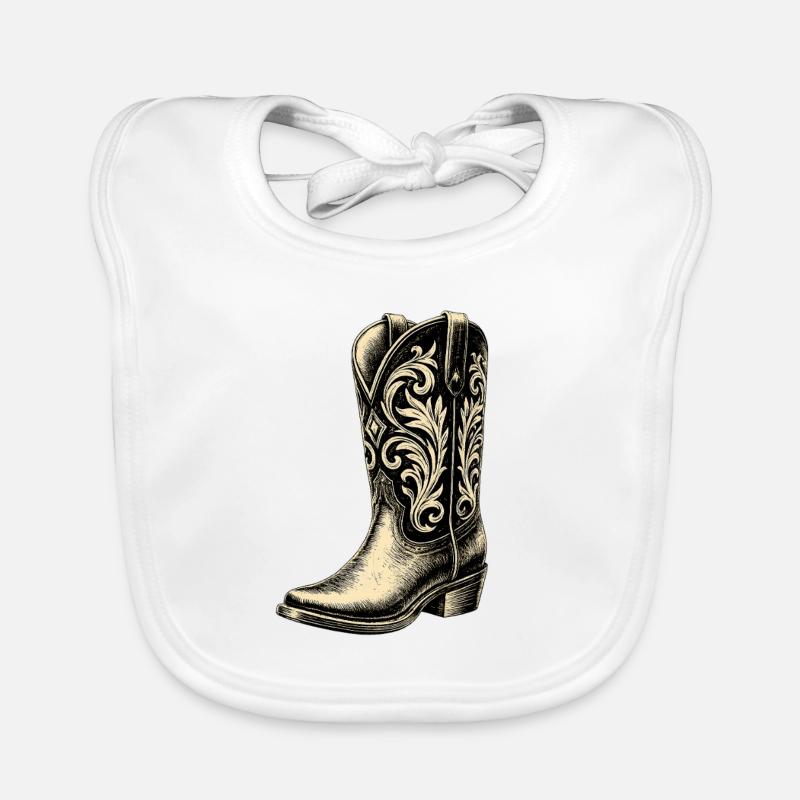 Cowboy Stiefel  Baby Bio-Lätzchen