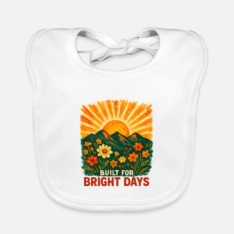 Sonnenaufgangs Blumenlandschaft Baby Bio-Lätzchen