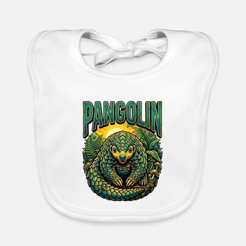 Pangolin Rétro Vintage Bavoir bio Bébé