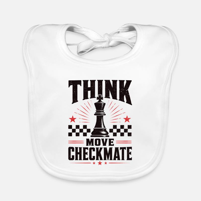 Échecs : Penser Coup Échec Échec Chemise Bavoir bio Bébé