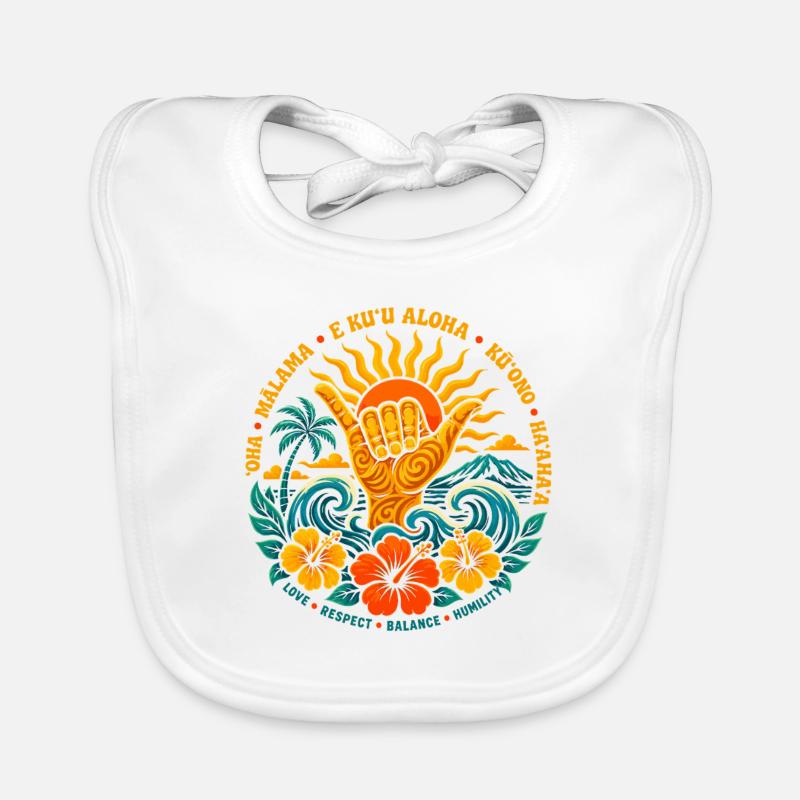 Aloha Shaka Values Organic Baby Bibs