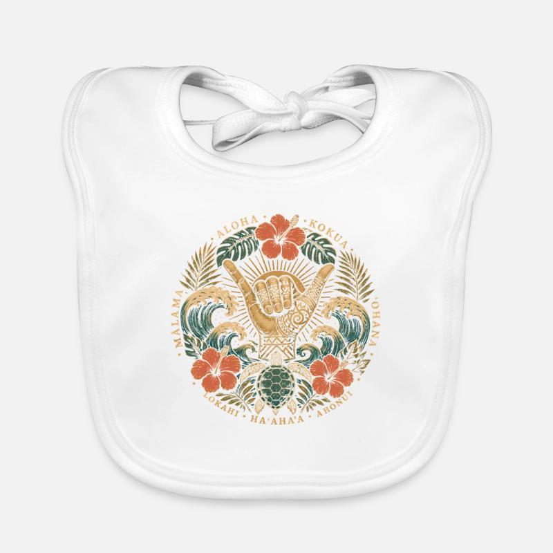 Aloha Shaka Values Organic Baby Bibs