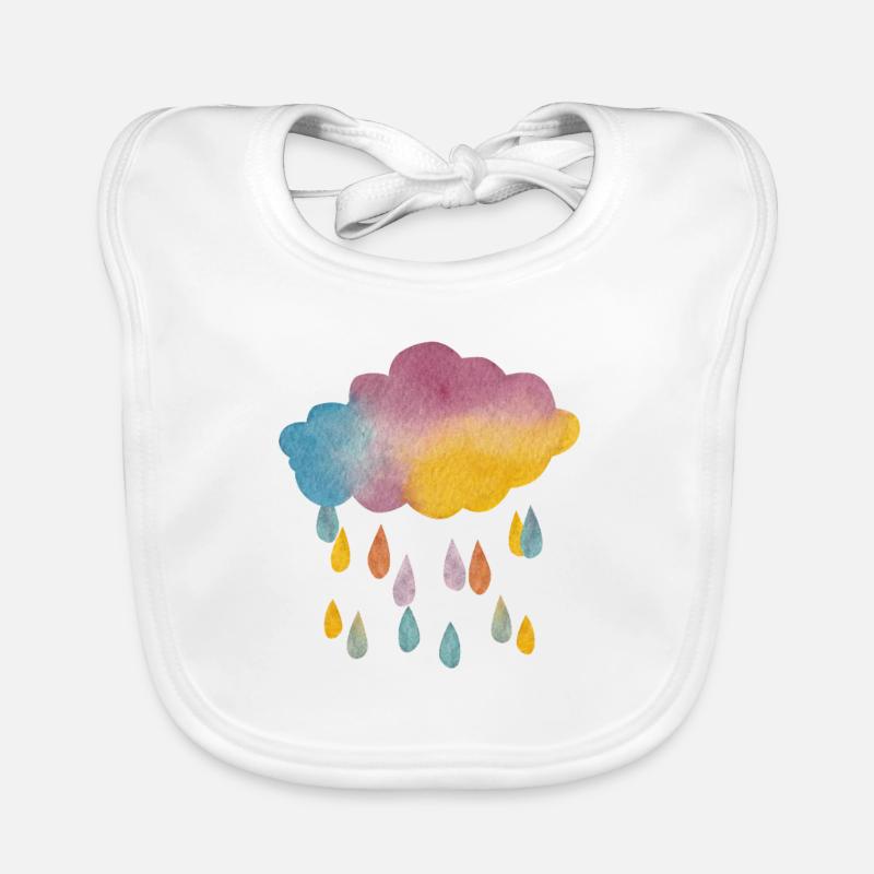 Rain Cloud Aquarell Gradient – Atmosphärisches Des Baby Bio-Lätzchen