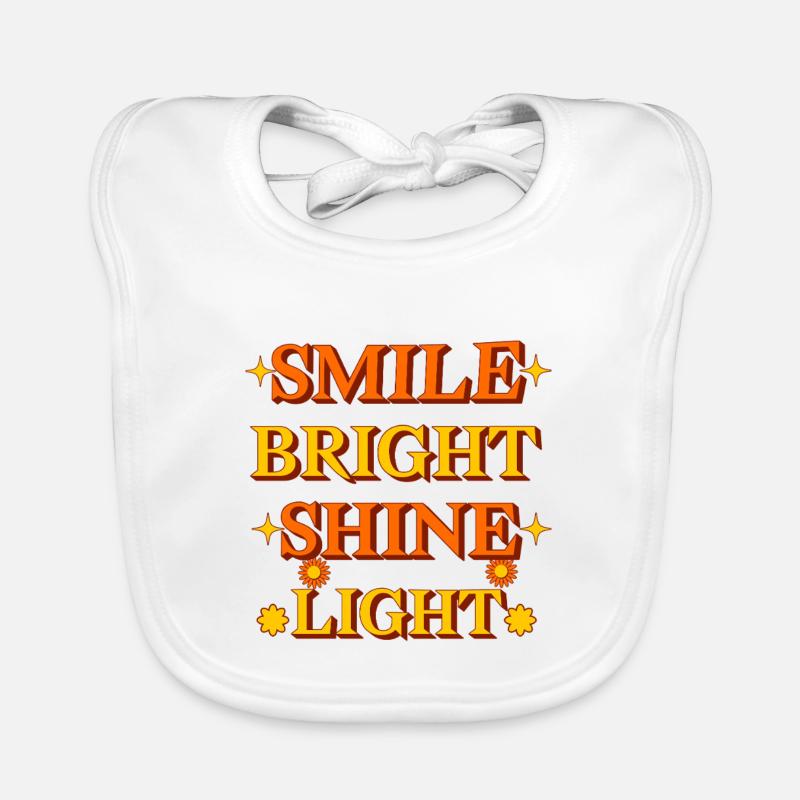 Smile Bright Shine Light Design Baby Bio-Lätzchen