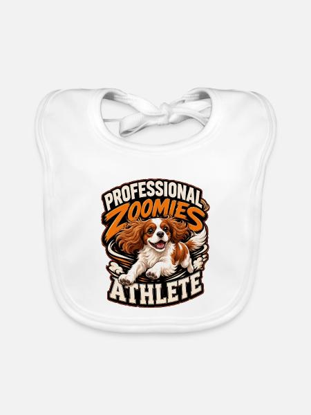 Kavallerier King Charles Spaniel - Baby Bio-Lätzchen - Weiß