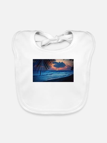 Beach - Baby Bio-Lätzchen - Weiß