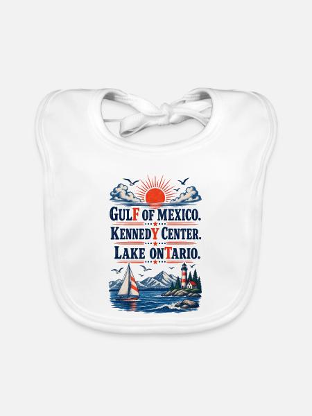 Gulf of Mexico Kennedy Center Lake Ontario Vintage - Baby Bio-Lätzchen - Weiß