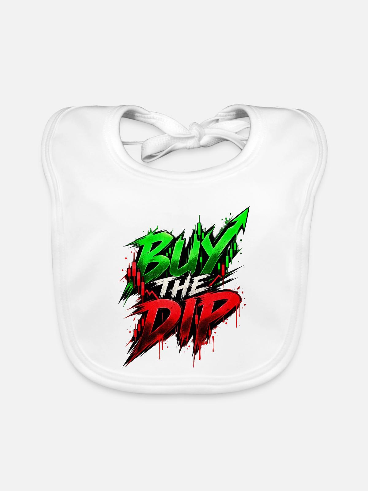 Burn the Dip – Krypto Graffiti - Baby Bio-Lätzchen - Weiß - Vorne