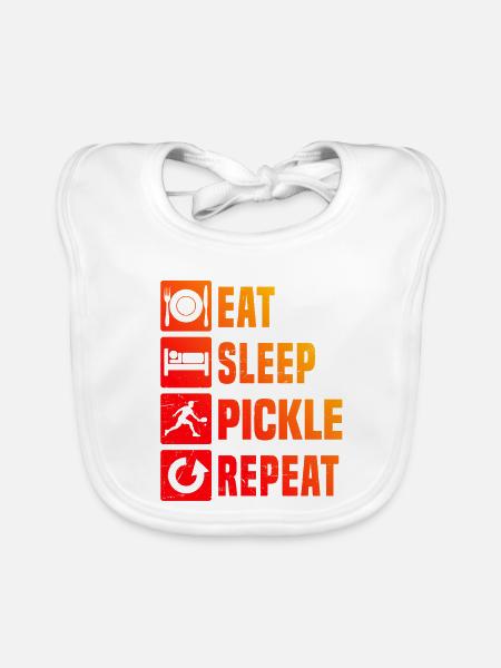 Pickleball players Motiv rund um Pickleballspieler - Baby Bio-Lätzchen - Weiß - Vorne