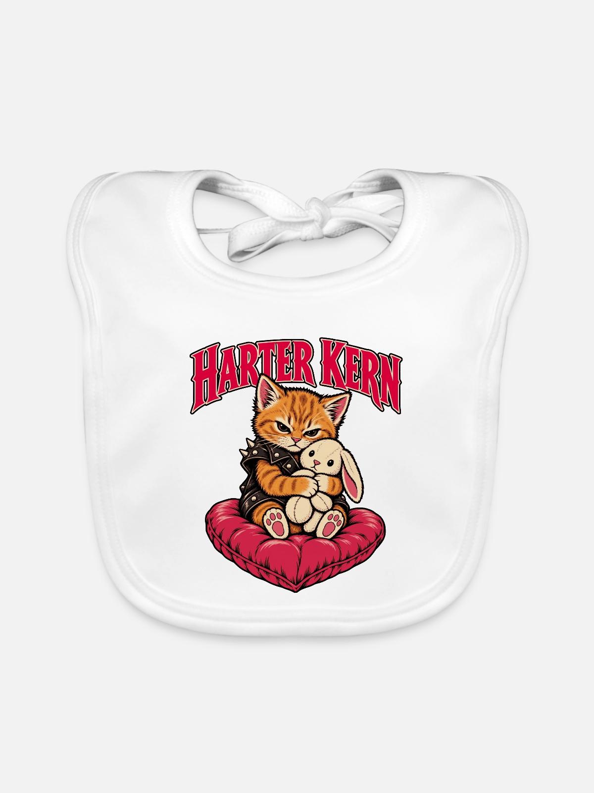 Harter Kern - Baby Bio-Lätzchen - Weiß - Vorne