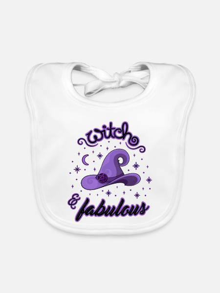 Witch and Fabulous - Baby Bio-Lätzchen - Weiß - Vorne