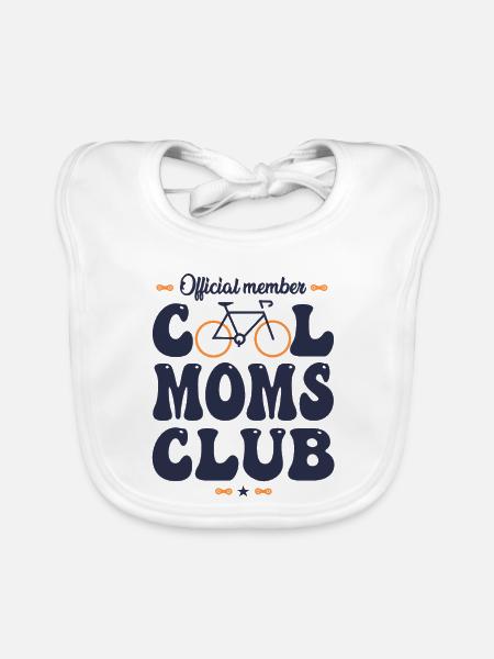 Radfahrer – cooler Mama-Fahrradclub - Baby Bio-Lätzchen - Weiß - Vorne