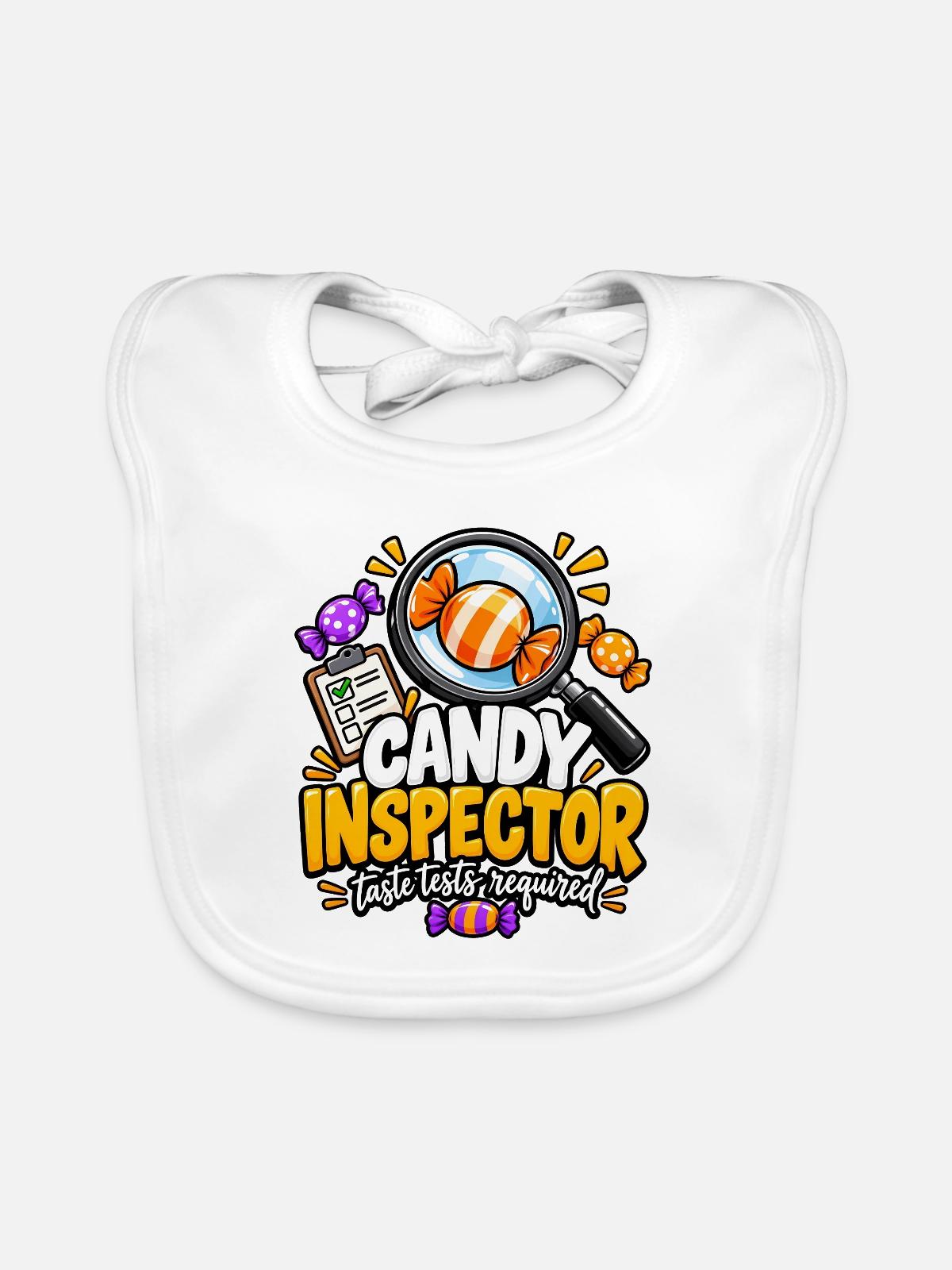 Candy Inspector Taste Tests - Baby Bio-Lätzchen - Weiß - Vorne