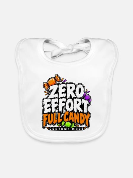 Zero Effort Full Candy Mode - Baby Bio-Lätzchen - Weiß - Vorne