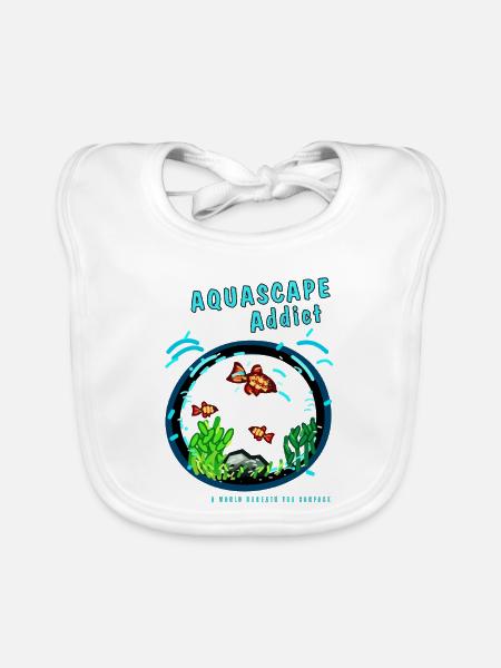 AQUASCAPE Addict - Baby Bio-Lätzchen - Weiß - Vorne