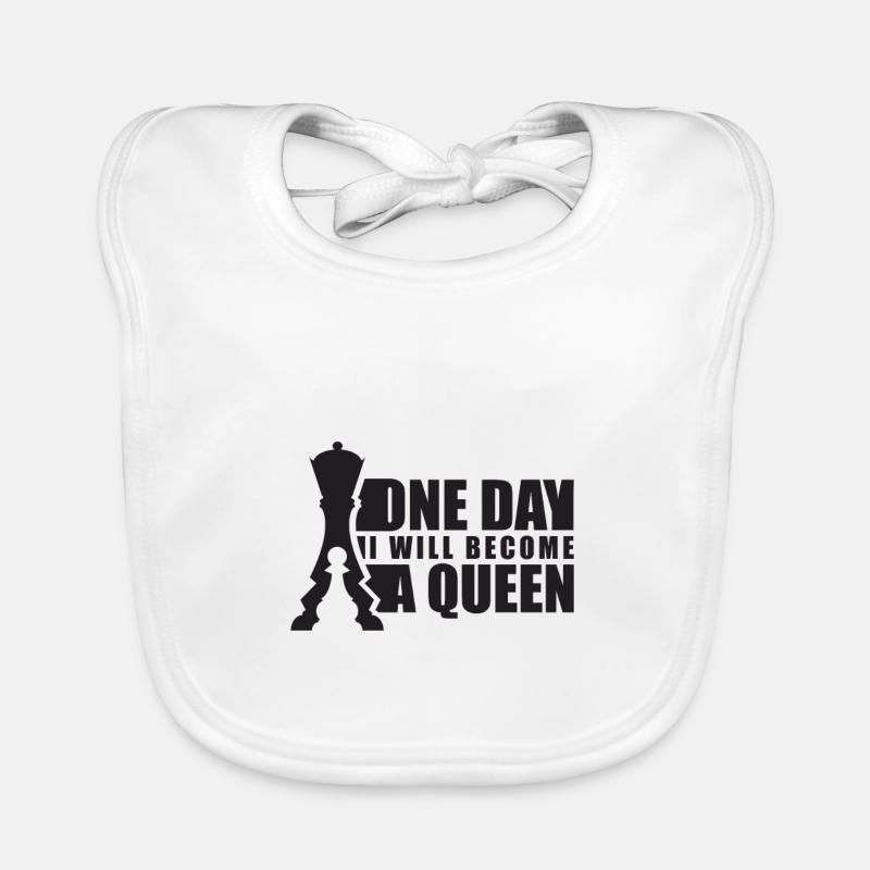 Chess Queen Game Gift Organic Baby Bibs