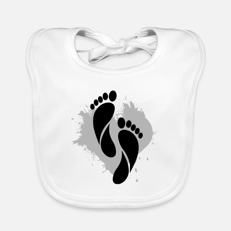 Trace de pieds Bavoir bio Bébé