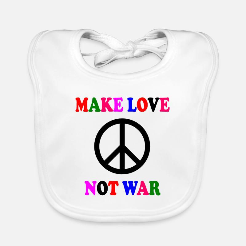 Make love not war Baby Bio-Lätzchen
