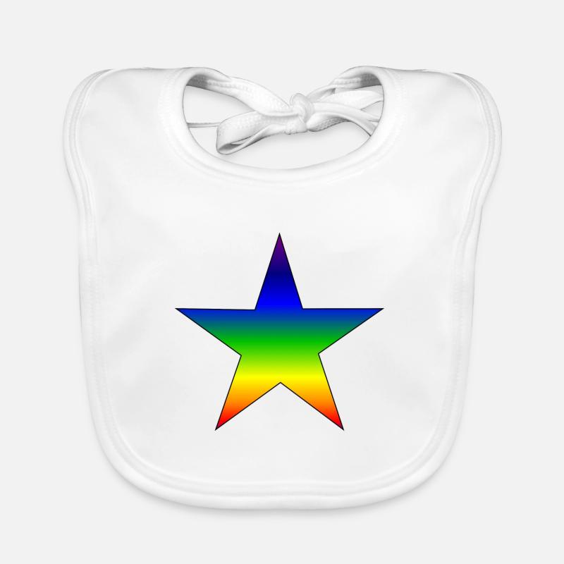 Rainbow star Organic Baby Bibs