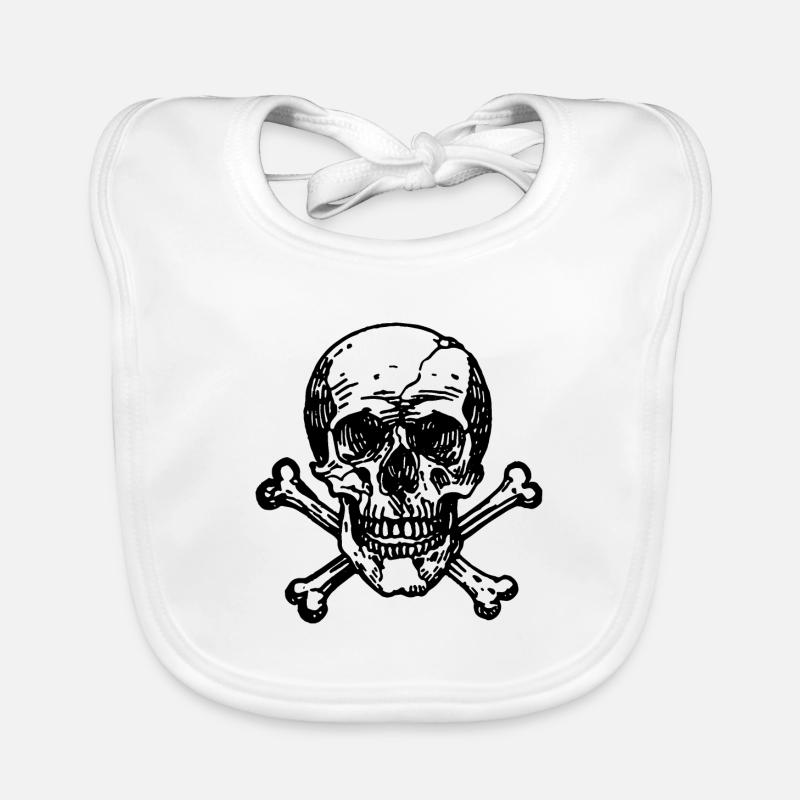 Crâne Pirate Bavoir bio Bébé