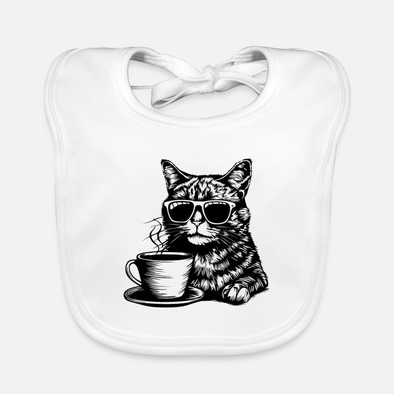 Katze Kaffee Baby Bio-Lätzchen
