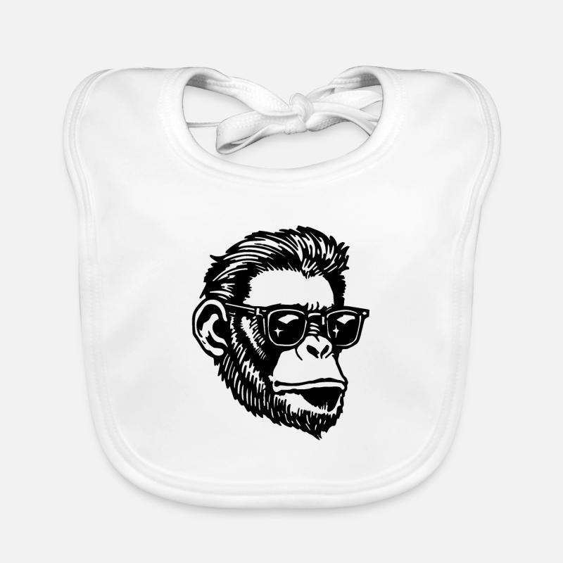 Monkey Monkey Monkey Face Organic Baby Bibs