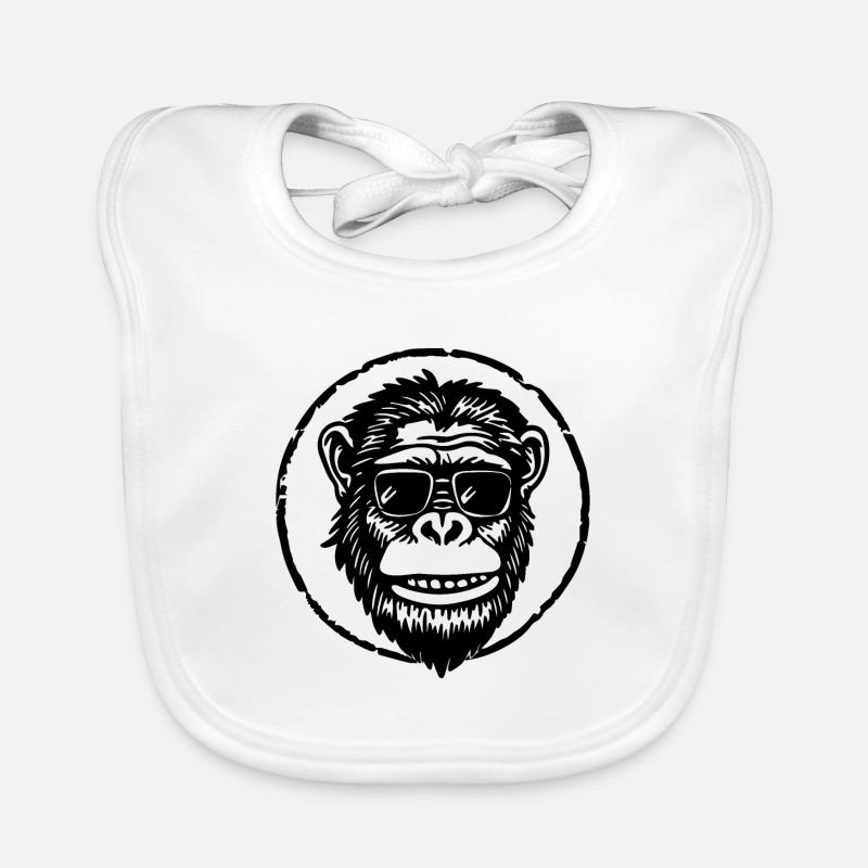 Affe Affengesicht Baby Bio-Lätzchen