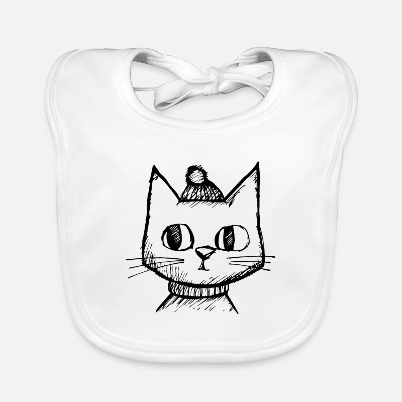 Chat Chats Visage de chat Bavoir bio Bébé