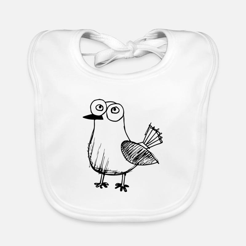 Taube Tauben Taubenzüchter Geschenk - Baby Bio-Lätzchen - Weiß
