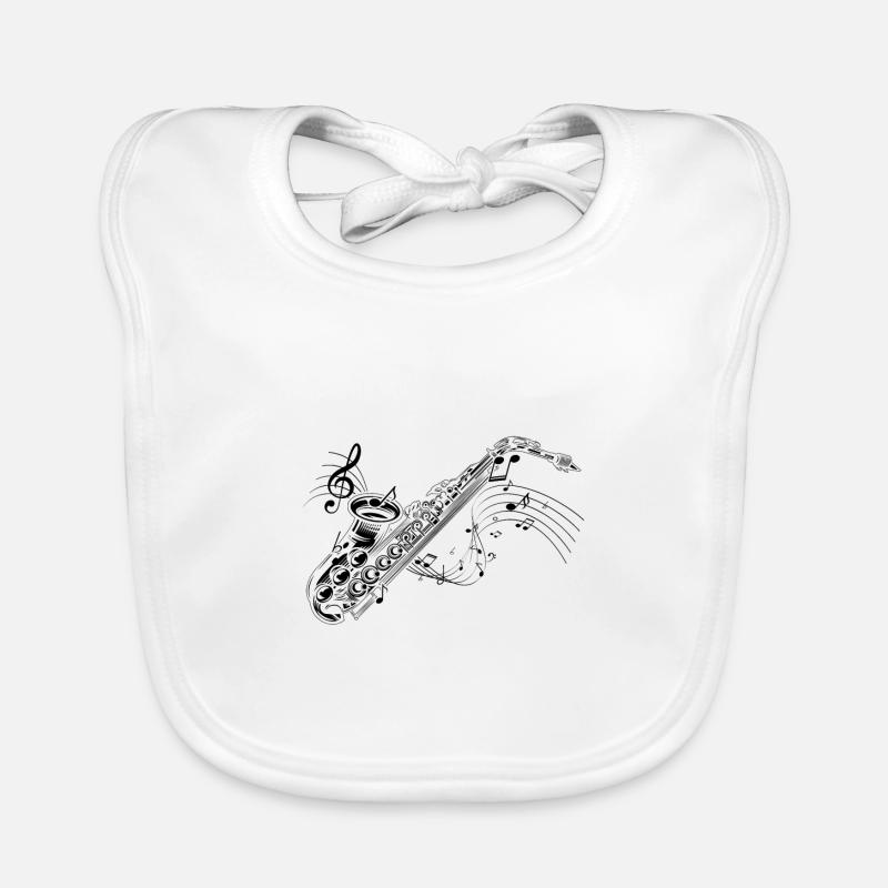 Saxofon Baby Bio-Lätzchen