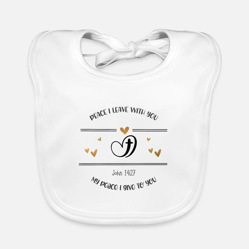 Christliches Design Frieden, den ich mit dir hinterlasse Baby Bio-Lätzchen