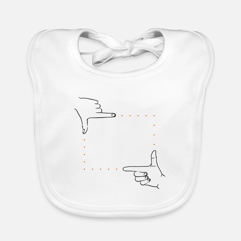 Handzeichen Bildausschnitt – 2 Farben Baby Bio-Lätzchen