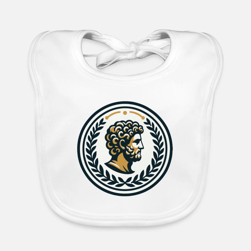 Marcus Aurelius the philosopher Organic Baby Bibs