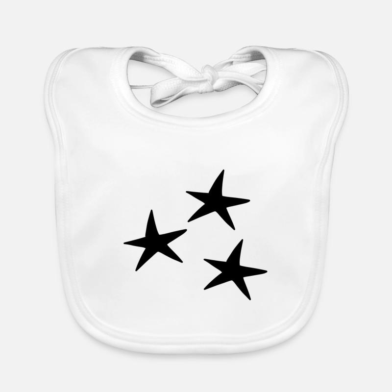 Star pattern icon Organic Baby Bibs