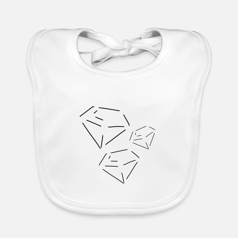 Diamants Diamants Forme Forme Bavoir bio Bébé