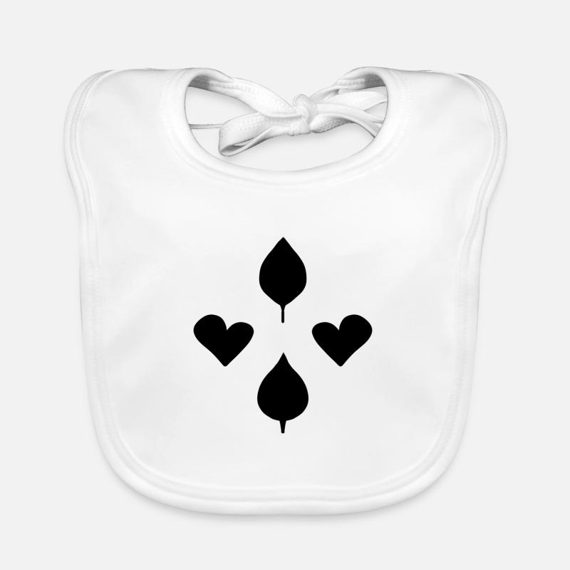 hearts leaf leaves nature love Organic Baby Bibs