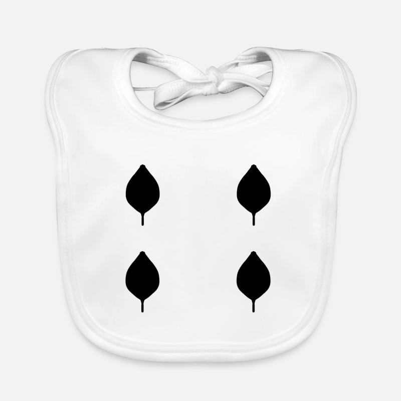 four leaves leaf nature pattern Organic Baby Bibs
