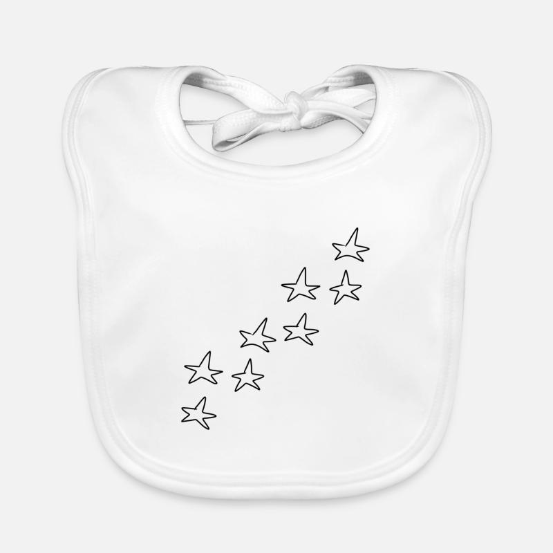 sterne muster stern symbol form Baby Bio-Lätzchen