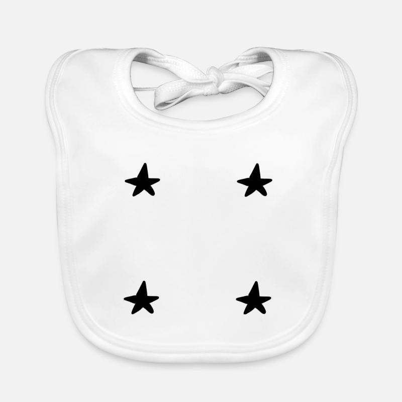 vier sterne stern symbol form Baby Bio-Lätzchen
