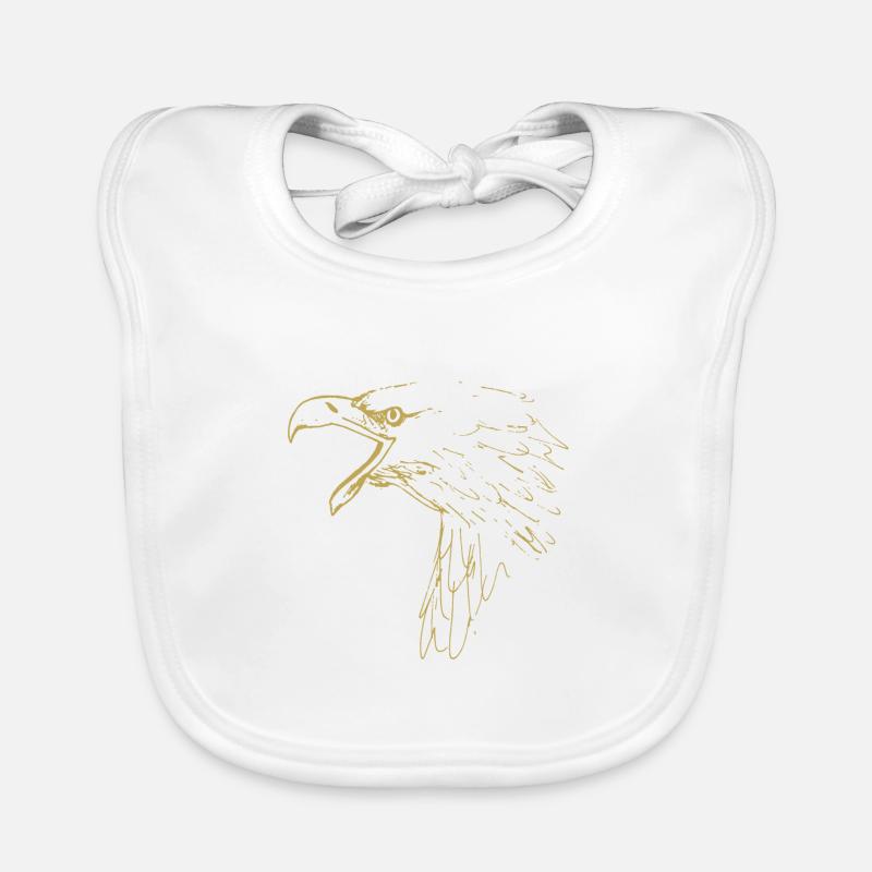 Illustrated designs with eagle Organic Baby Bibs