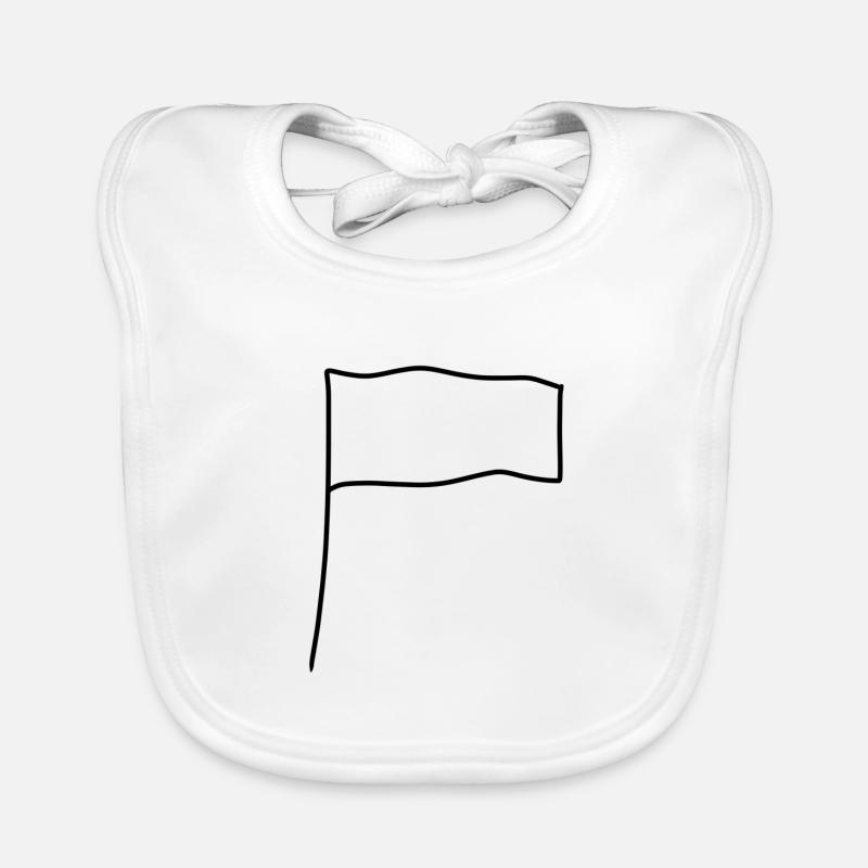 Forme du symbole du drapeau Bavoir bio Bébé