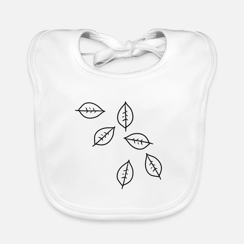 leaf pattern leaves icon shape nature Organic Baby Bibs