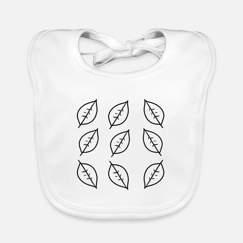Pattern Leaf Leaves Frame Shape Nature Organic Baby Bibs