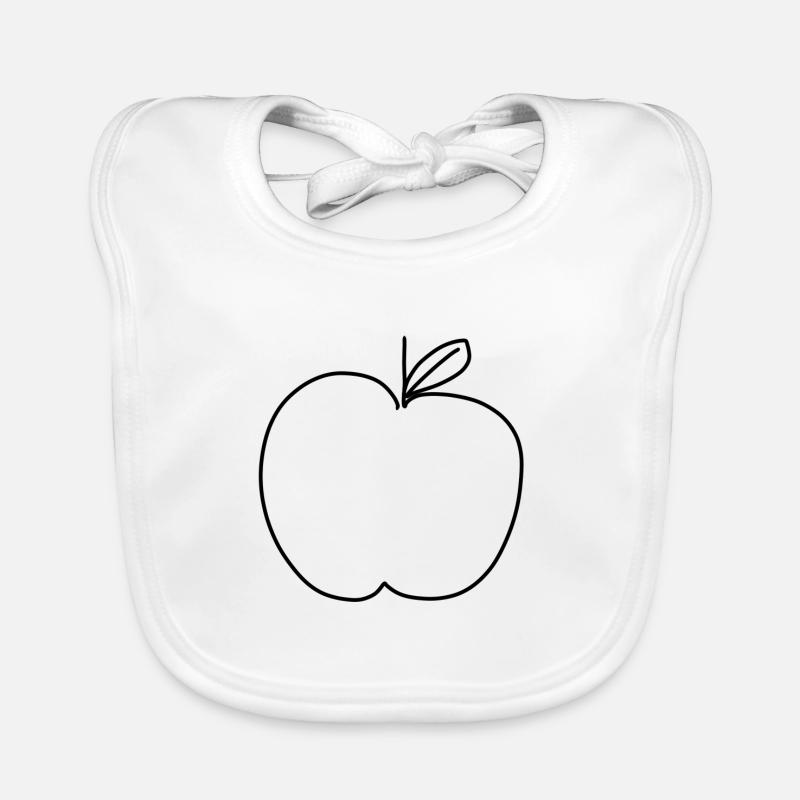 Forme du symbole de la pomme Bavoir bio Bébé