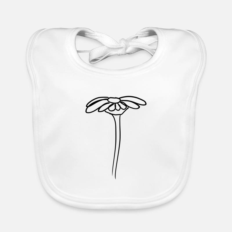 icône de fleur icône de forme de plante latérale Bavoir bio Bébé
